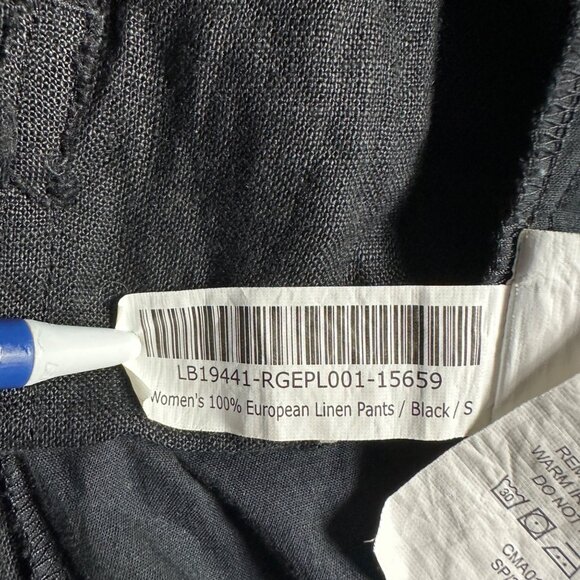 Quince 100% European Linen Pull On Pants Black Small Boho Resort Wear Summer - Picture 9 of 15